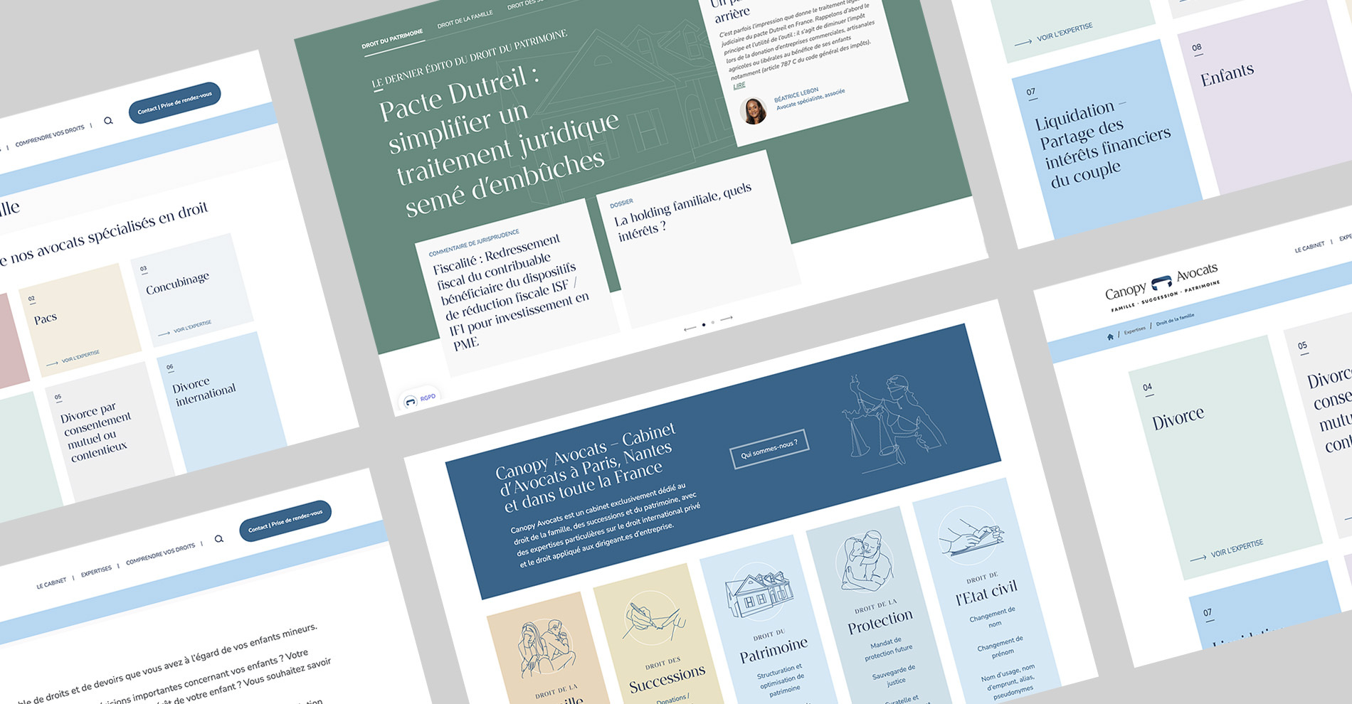 Mockup du site internet de Canopy Avocats