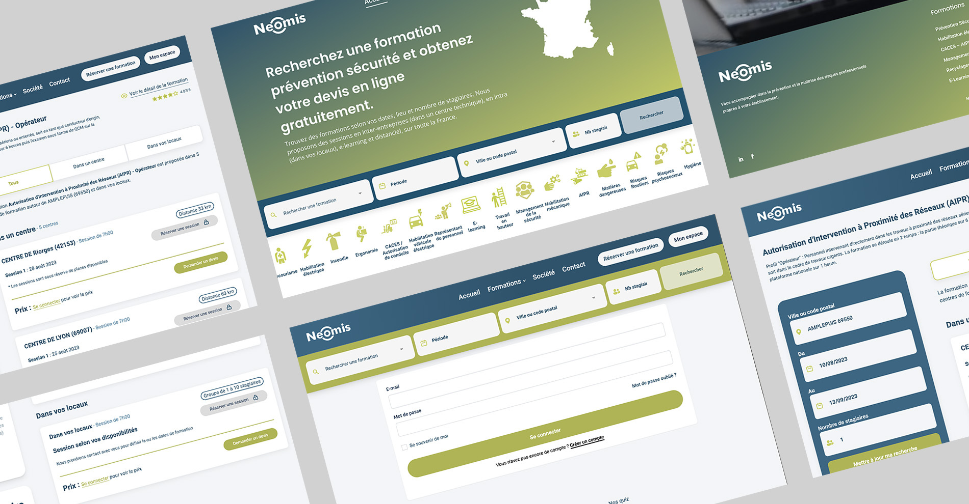Mockup du site internet de Noemis