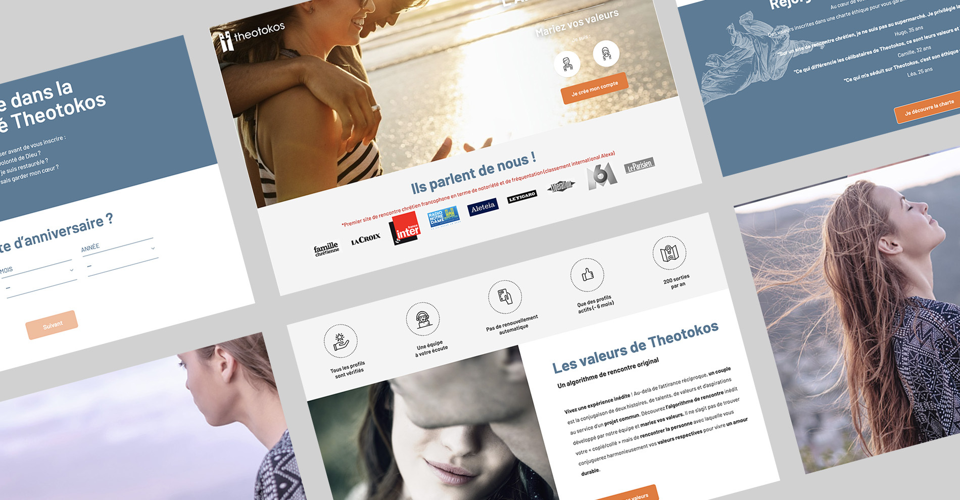Mockup du site internet deThéotokos