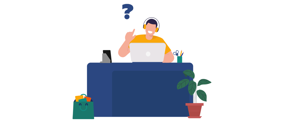 Personne travaillant dans une agence web qui est en visioconférence avec des clients